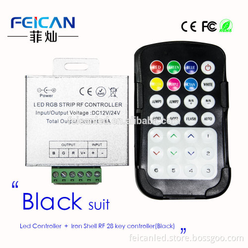 Free OEM LOGO design DC12V led rgb controller with rf remote-control for LED strip